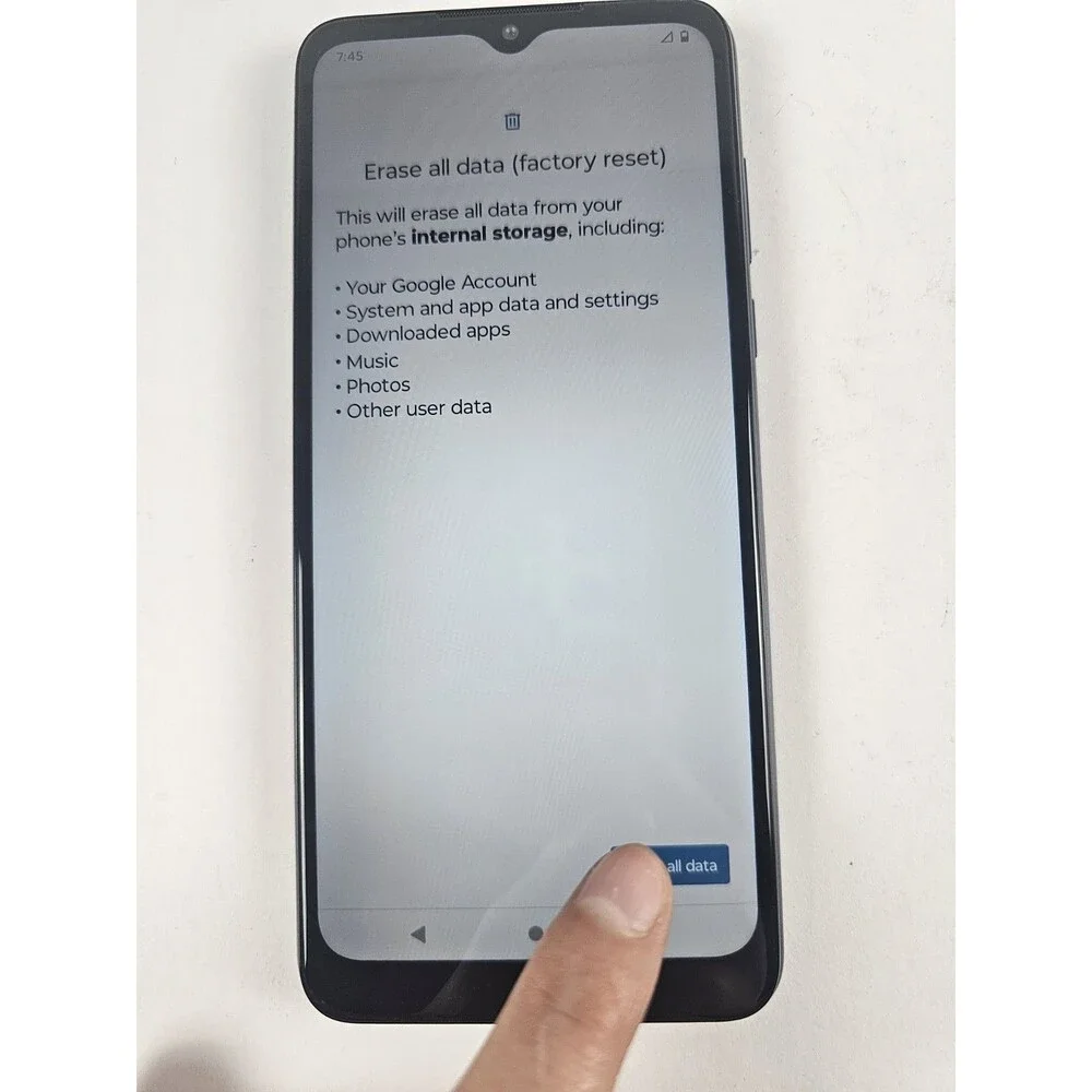 Moto G Pure (2021) 32GB Andriod 12 5MP/16MP Spectrum Factory Reset